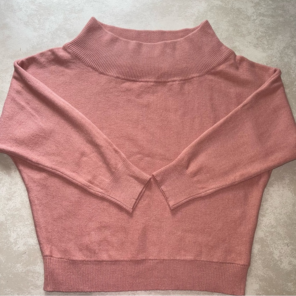 Chloe Pink Cowl Neck Sweater with Soft Knit